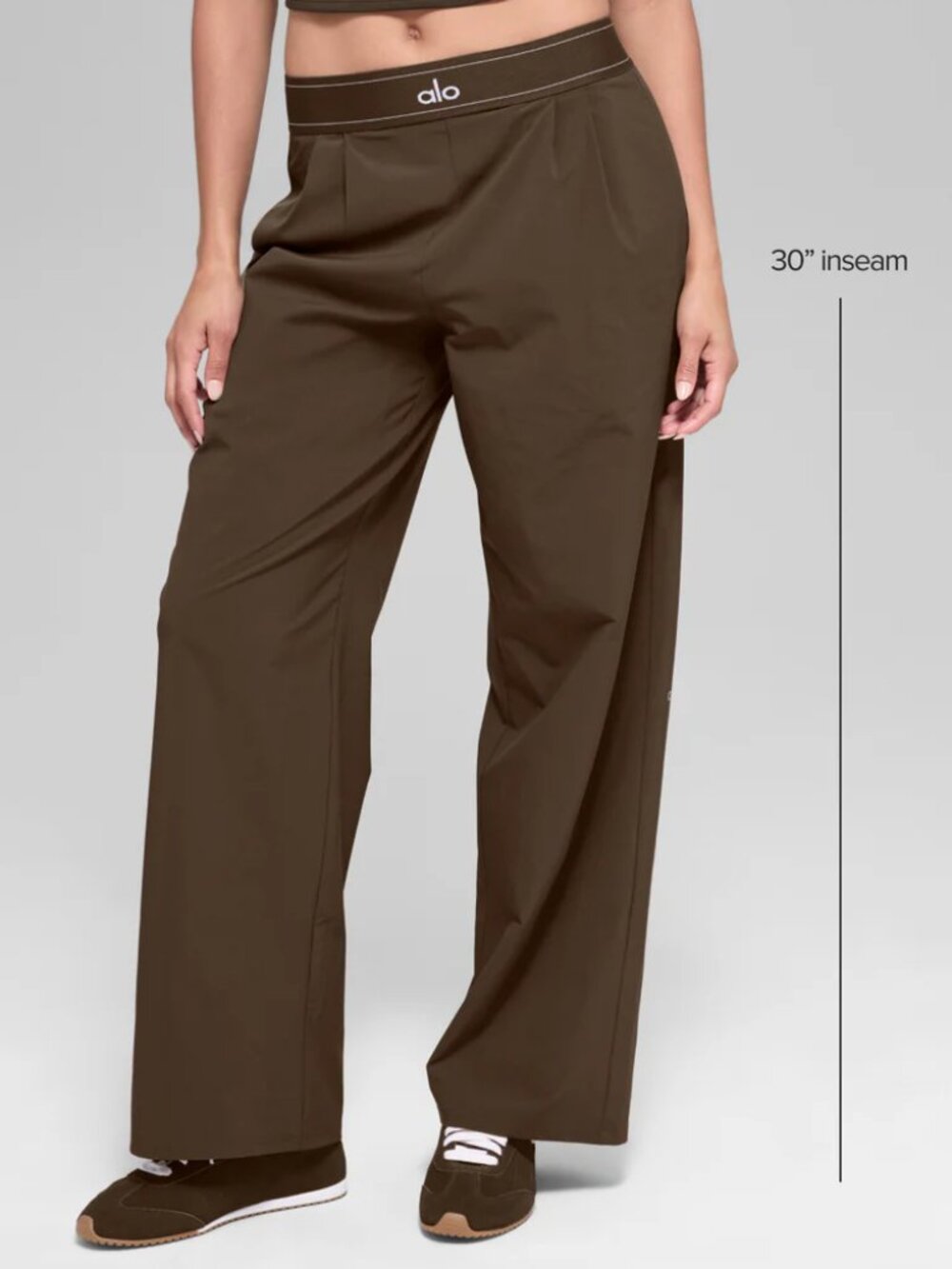 ALO Yoga NWT☕Espresso Brown Suit Up Trouser 30" Inseam - Picture 8 of 9